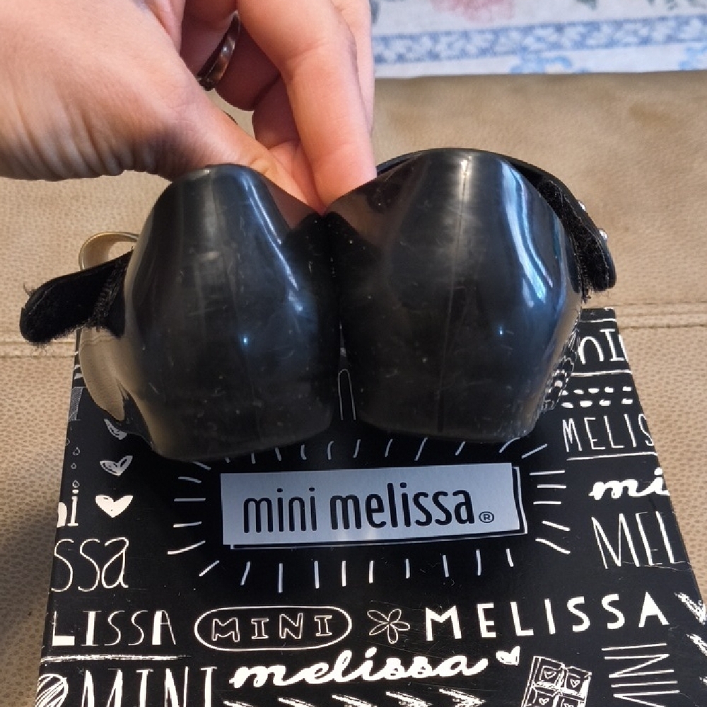 Black Mini Melissa Mary Janes Size 9 - Picture 5 of 8
